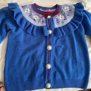 Brand New Hill House Home Blue Desk Sweater